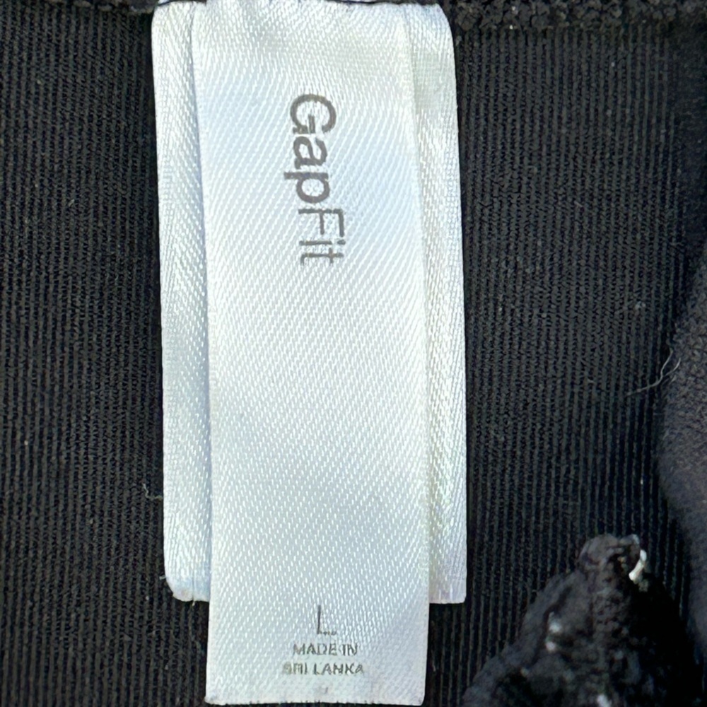 GAP Black Long-Sleeve Active Top Sz L - Picture 5 of 10